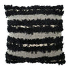 Hand-Woven Navy Blue & White Boho Decorative Throw Pillow - 17x17